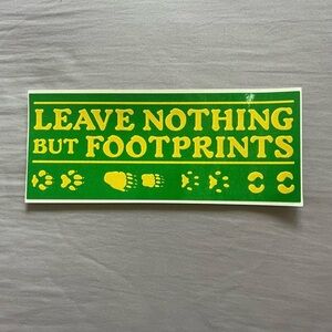 ♡ ‘Leave Nothing But Footprints’ Whimsy Cottagecore Car Decal/Sticker ♡